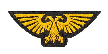 детальное фото Нашивка Strike "Warhammer 40000 Имперская Аквила" орел золотой на черном интернет-магазин "Планета страйкбола"