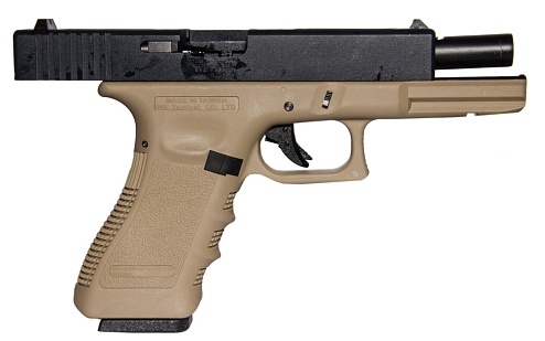 Пистолет WE Glock 18C gen.3 greengas tan (gp617b-tan)