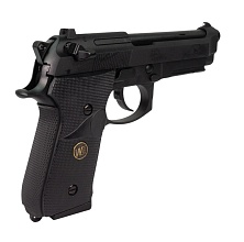 WE Пистолет Beretta M92F, CO2, черный, металл, рельса, (we-m008-co2)