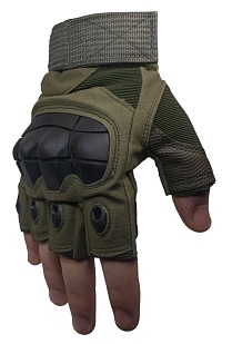 детальное фото Перчатки Major Half полпальца олива M (mjr-u-hk-m) интернет-магазин "Планета страйкбола"