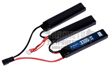 детальное фото для раздела Аккумулятор BlueMax LiPo 11.1В, 3300мАч, 30С, 3 лепестка интернет-магазин "Планета страйкбола»