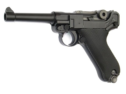 фото детально we пистолет luger parabellum p08 short, металл (we-p001) интернет-магазин "Планета страйкбола"