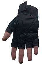 Перчатки Oval полпальца, черный m (obu-m)