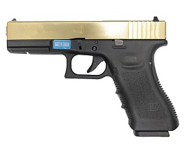 фото детально we пистолет glock 17 gen.3, greengas, titanium version (we-g001a-tg) интернет-магазин "Планета страйкбола"