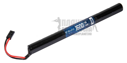 детальное фото для раздела Аккумулятор BlueMax NiMh 9.6В, 1600мАч, АК интернет-магазин "Планета страйкбола»