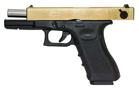WE Пистолет Glock 18C gen.3, greengas, Titanium version (WE-G002A-TG)