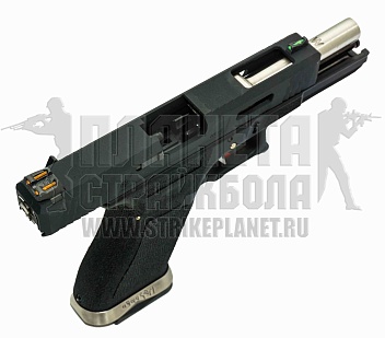 WE Пистолет Glock 18, G-Force, черный, хром.ствол (we-g002wet-5)
