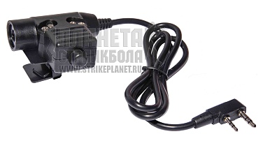 кнопка для раций kingrin kenwood u94 ptt черная (hd-ptt)