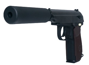 Пистолет WE ПМ, глушитель (we-ma001-bk)