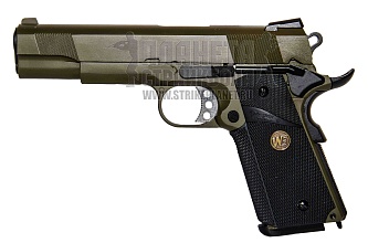 фото детально we пистолет colt m1911 meu usmc, олива, greengas (we-e008-od) интернет-магазин "Планета страйкбола"