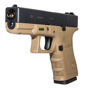 WE Пистолет Glock 19 gen.3, greengas, tan (WE-G003A-TAN)