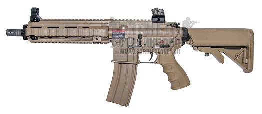 фото детально g&g автомат hk416 short, tan (tgr-418-sht-dbb-ncm-2) интернет-магазин "Планета страйкбола"