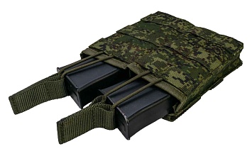 Подсумок Strike под 2 магазина АК / AR без клапана, цифра кордура