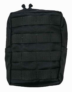 детальное фото Подсумок Strike утилитарный вертикальный, черный кордура интернет-магазин "Планета страйкбола"