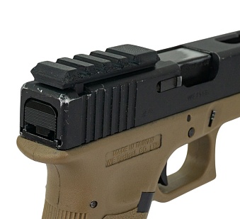 Планка picatinny Strike на целик пистолета Glock, пластик