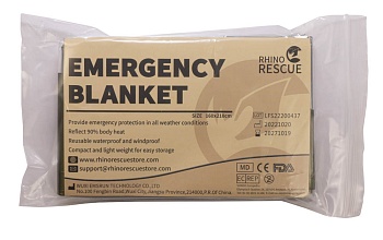 детальное фото Аварийное спасательное одеяло изотермическое Rhino Rescue 160х210см интернет-магазин "Планета страйкбола"