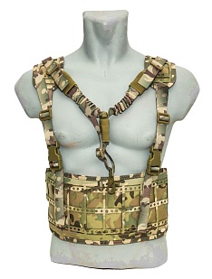 детальное фото Жилет разгрузочный Kingrin WST Tactical с одноточечным ремнем мультикам (ve-52-cp) интернет-магазин "Планета страйкбола"