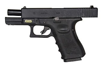 WE Пистолет Glock 19 gen.3, greengas (we-g003a-bk)