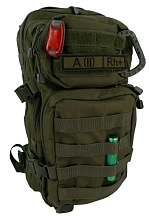 Нашивка Strike Группа крови A (II) Rh+, черный олива