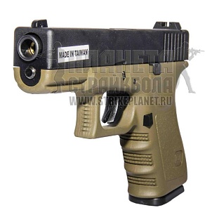 KJW Пистолет Glock 23, олива (kjw-g23-ms-od)