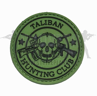 детальное фото Нашивка Zlo "Taliban Hunting club" череп олива интернет-магазин "Планета страйкбола"