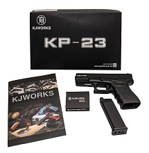 Пистолет KJW Glock 23 greengas (kj-g23mtl) kp-23