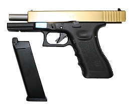 WE Пистолет Glock 17 gen.3, greengas, Titanium Version (we-g001a-tg)