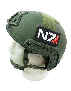 Нашивка Strike "Mass Effect. N7 Светоотражающий" 50х90 мм, черный, лазерная резка