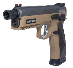 Пистолет KJW CZ SP-01 Shadow TBC, tan, greengas с кейсом (sp-01-tan)