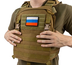 Нашивка Strike "Флаг России" 80х60мм, вышивка