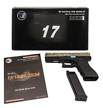 Пистолет WE Glock 17 с гравировкой (we-g001box-fb)