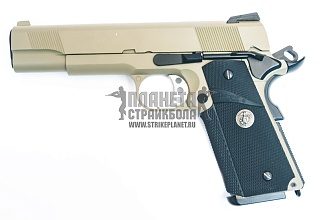 фото детально we пистолет colt m1911 meu usmc, tan интернет-магазин "Планета страйкбола"