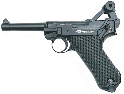 Пистолет пневматический Gletcher Parabellum P08 4.5мм