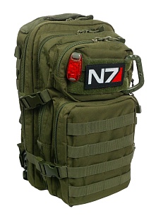 Нашивка Strike "Mass Effect. N7 Светоотражающий" 50х90 мм, черный, лазерная резка