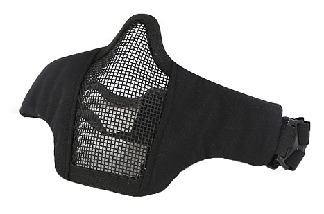 детальное фото Маска Kingrin с регулирующимся ремнем черная (ma-42-bk) интернет-магазин "Планета страйкбола"