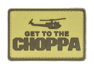 детальное фото Нашивка Zlo "Get to the chopper" tan интернет-магазин "Планета страйкбола"