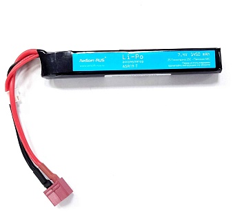 детальное фото для раздела Аккумулятор BlueMax LiPo 7.4V 1450mAh, АК-тип (Б/У) интернет-магазин "Планета страйкбола»