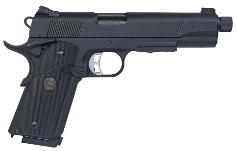 Пистолет KJW Colt M1911 MEU, с резьбой под глушитель, greengas (kp-07-tbc.gas)