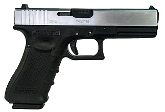 Пистолет WE Glock 18 gen.4 хром, сменные накладки (we-g002b-sv)