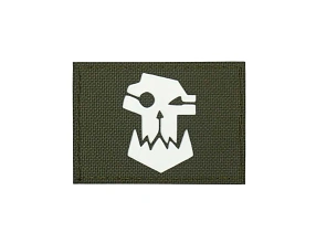 детальное фото Нашивка Strike "Warhammer 40000 Орки / Orks ", 80х50 мм, олива, лазерная резка интернет-магазин "Планета страйкбола"