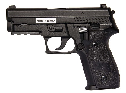 фото детально kj works пистолет sig sauer p229 rail, greengas (kp-02.gas) интернет-магазин "Планета страйкбола"