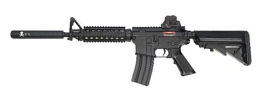 Автомат Cyma M4 CQB RIS, 119 м/с, пластик c глушителем (cm506) (Б/У)