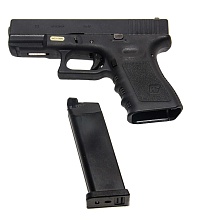 WE Пистолет Glock 19 gen.3, greengas (we-g003a-bk)