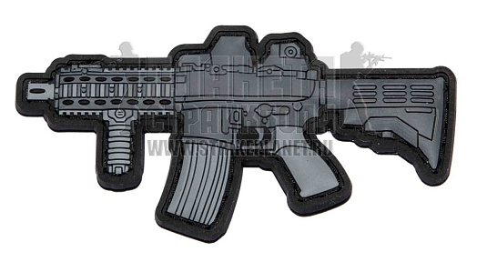детальное фото Нашивка Zlo "M4" пвх черный интернет-магазин "Планета страйкбола"
