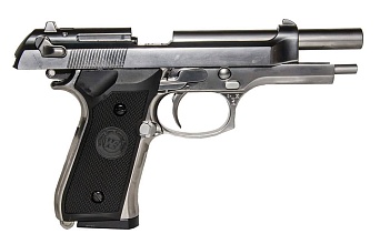 Пистолет WE Beretta M92FS greengas хром (gp301sv)