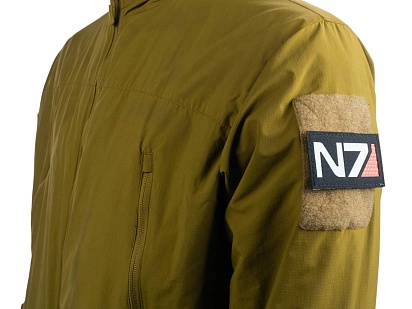 Нашивка Strike "Mass Effect. N7 Светоотражающий" 50х90 мм, черный, лазерная резка