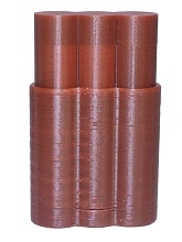 детальное фото Ампульница для 3 ампул с креплением, пластик, коричневый интернет-магазин "Планета страйкбола"