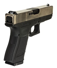 WE Пистолет Glock 19 Gen.3, металл слайд, хром