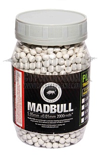 детальное фото для раздела Шары Madbull 0.45г. белые 2000шт. интернет-магазин "Планета страйкбола»