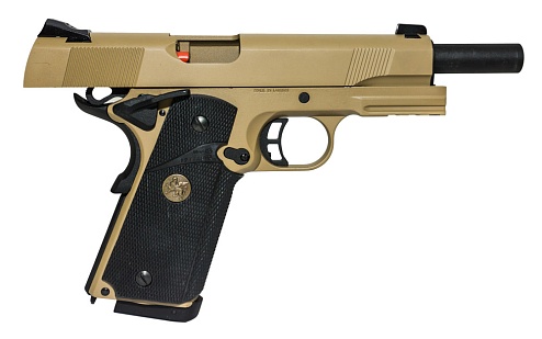Пистолет KJW Colt M1911 MEU, tan, CO2 (kp-07.co2-tan)